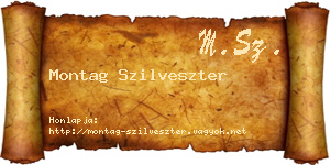 Montag Szilveszter névjegykártya