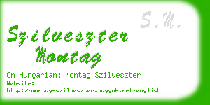 szilveszter montag business card